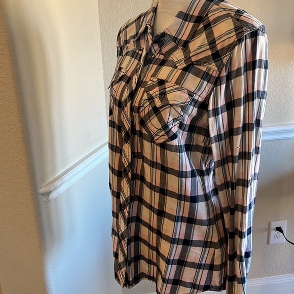 True Religion Long Sleeve Button Down Western Shirt Size L - Picture 4 of 16